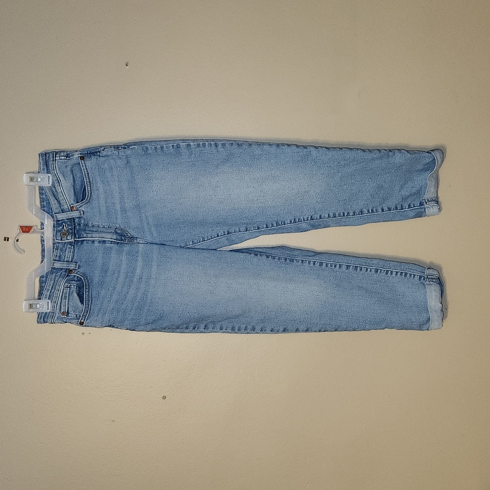 Levi's boyfriend jeans cuffed